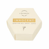 Luonnollinen ja hajusteeton Innocent vartaloöljykakku kuivalle ja herkälle iholle, syväkosteuttaa ja rauhoittaa ihoa.