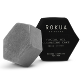 Rokua x Luonkos Oil Cleansing Cake - öljypuhdistuskakku miehille, luonnonkosmetiikka, rosmariini- ja palmarosa-eteerisiä öljyjä, rauhoittaa parranajon punoitusta, kosteuttaa ja tasapainottaa ihoa.