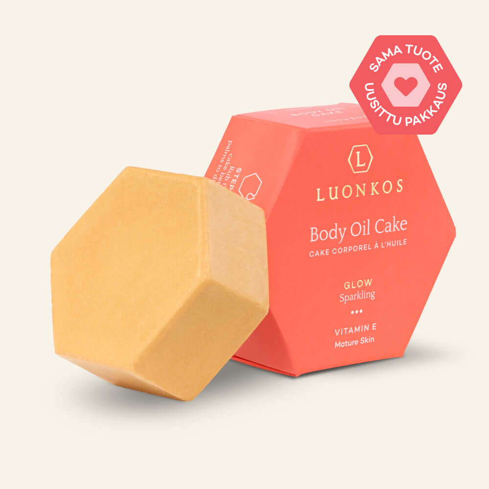 Glow body oil cake 55 g, sparkling