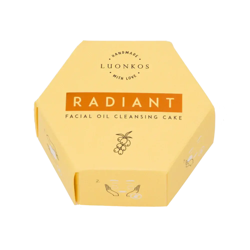 Rengöringstårta med strålande olja + ansiktssvamp