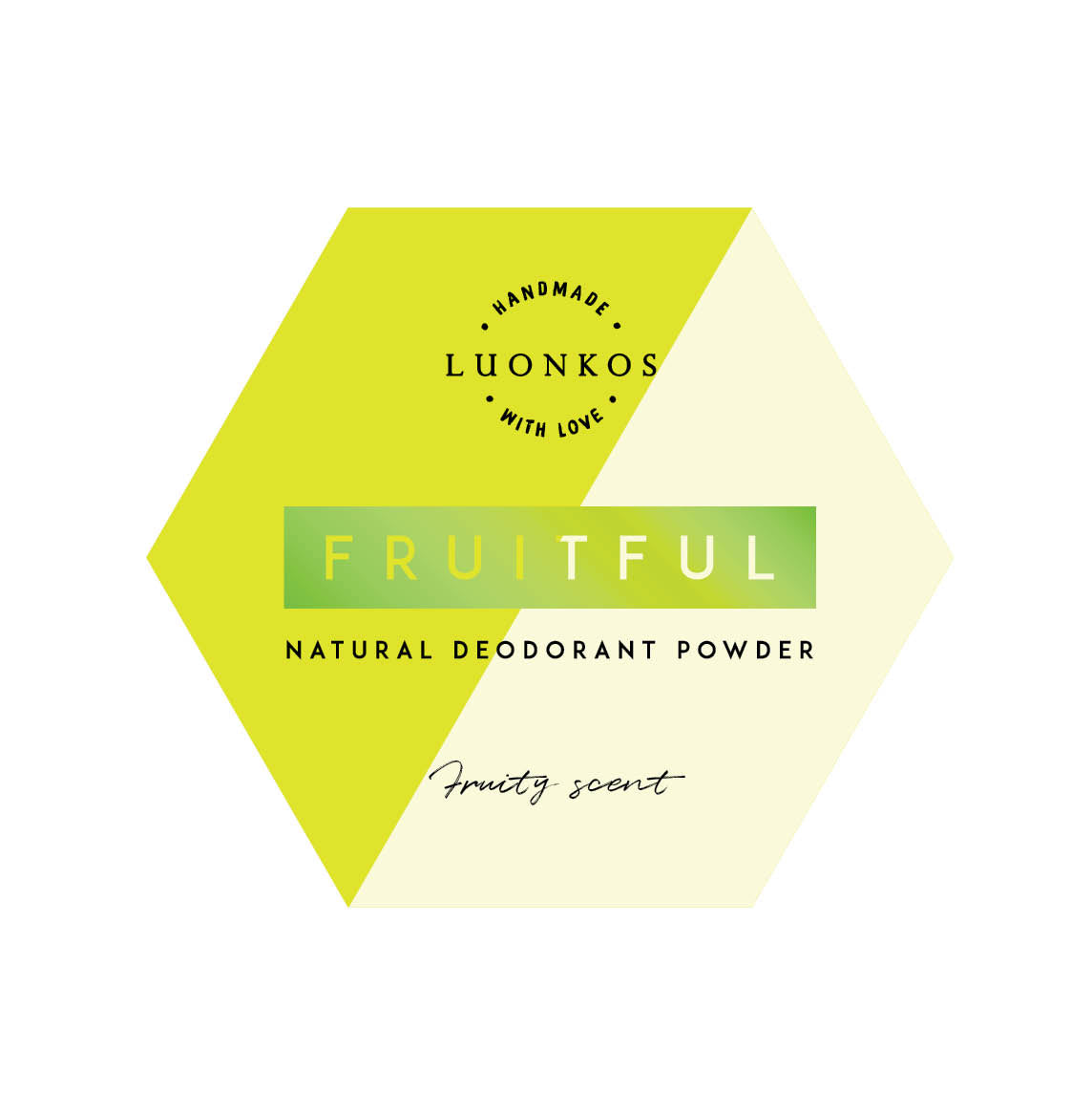 Fruitful jauhedeodorantti, hedelmäinen tuoksu