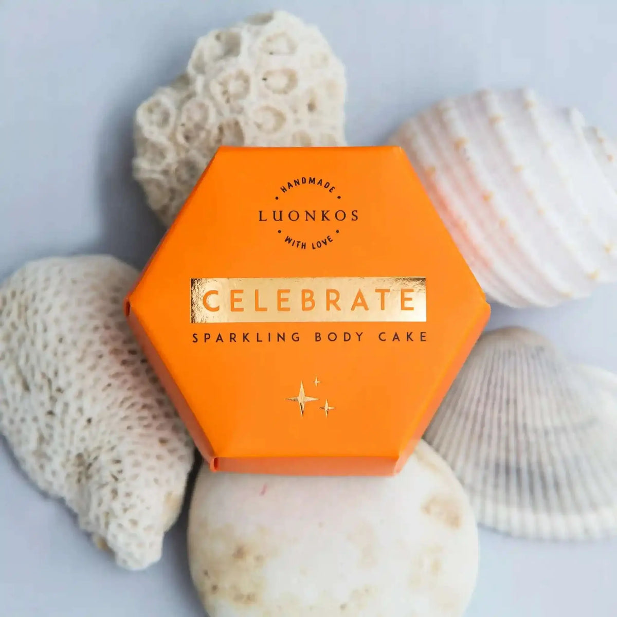 Glow body oil cake 55 g, sparkling (Celebrate)