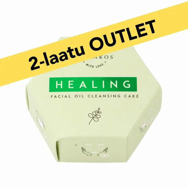 2-laatu Healing öljypuhdistuskakku kasvoille rasvoittuvalle ja sekaiholle, vegaaninen, säilöntäaineeton ja ekologinen kasvopuhdistustuote