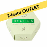 2-laatuinen Healing öljypuhdistuskakku kasvoille rasvoittuvalle ja sekaiholle, luonnollinen, vegaaninen ja ympäristöystävällinen kasvojen puhdistustuote