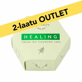 2-laatuinen Healing öljypuhdistuskakku kasvoille rasvoittuvalle ja sekaiholle, luonnollinen, vegaaninen ja ympäristöystävällinen kasvojen puhdistustuote
