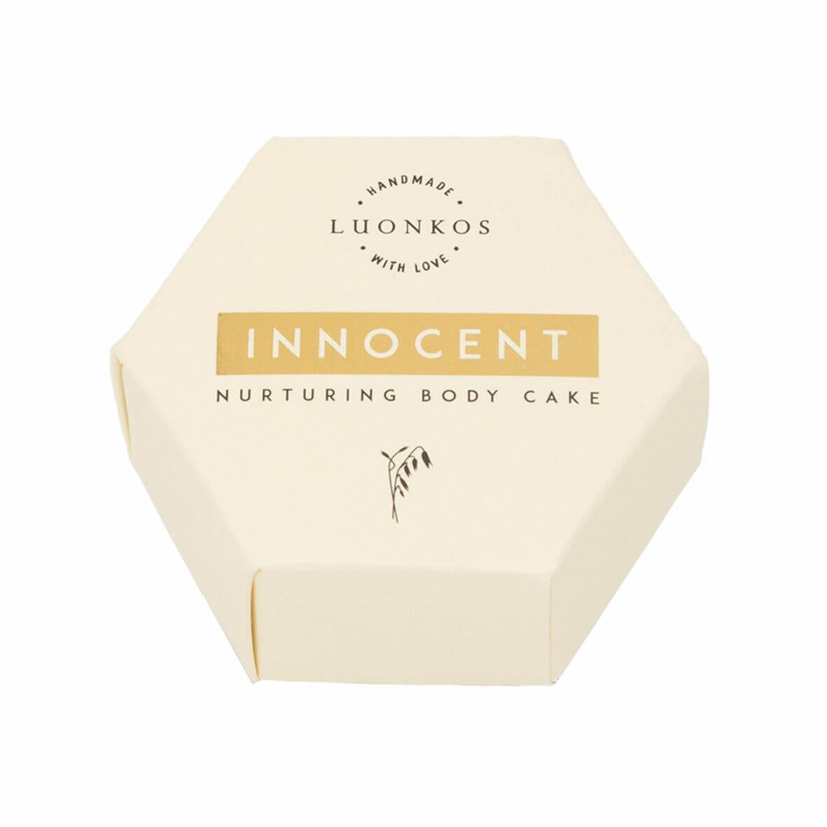 Luonnollinen ja hajusteeton Innocent vartaloöljykakku kuivalle ja herkälle iholle, syväkosteuttaa ja rauhoittaa ihoa.