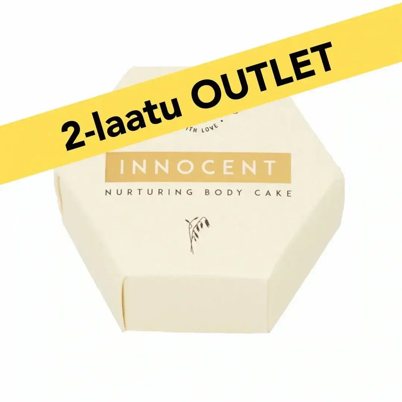 2-laatuinen Innocent hoitava vartaloöljykakku, herkän ihon kosteusvoide ilman hajusteita, ekologinen ja vegaaninen ihonhoitotuote