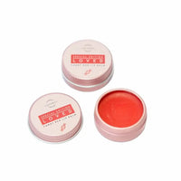 Loved Special Edition tinted lip balm in pink container with red balm, moisturizing and protective huulivoide for dry lips.