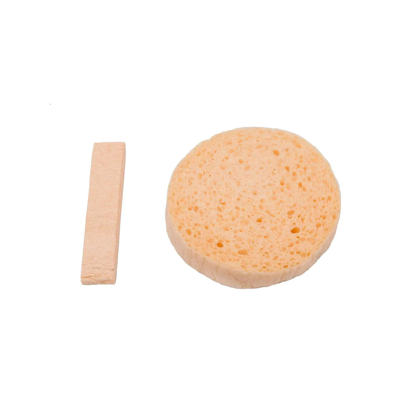 Eco-friendly facial sponge 2-pack made from biodegradable viscose, soft and durable for gentle makeup removal and cleansing
