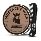 Striking Viking - santelipuu viiksivaha ja kampa - setti