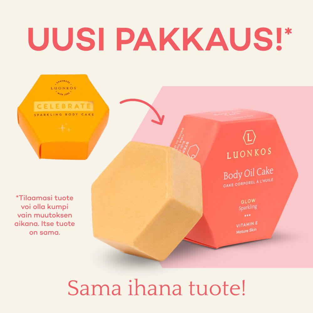 Glow body oil cake 55 g, sparkling (Celebrate)