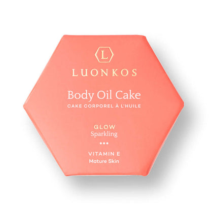 Glow body oil cake 55 g, sparkling (Celebrate)