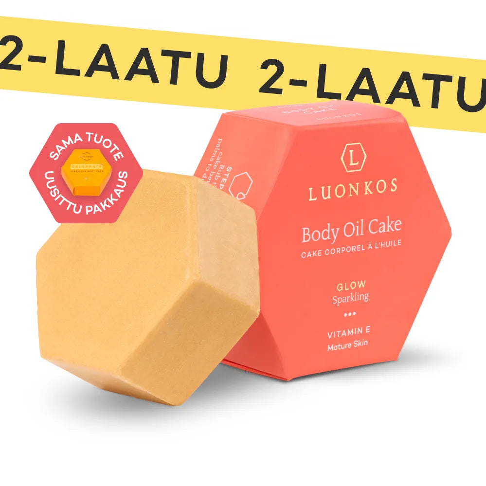 Glow body oil cake 55 g, sparkling (Celebrate)