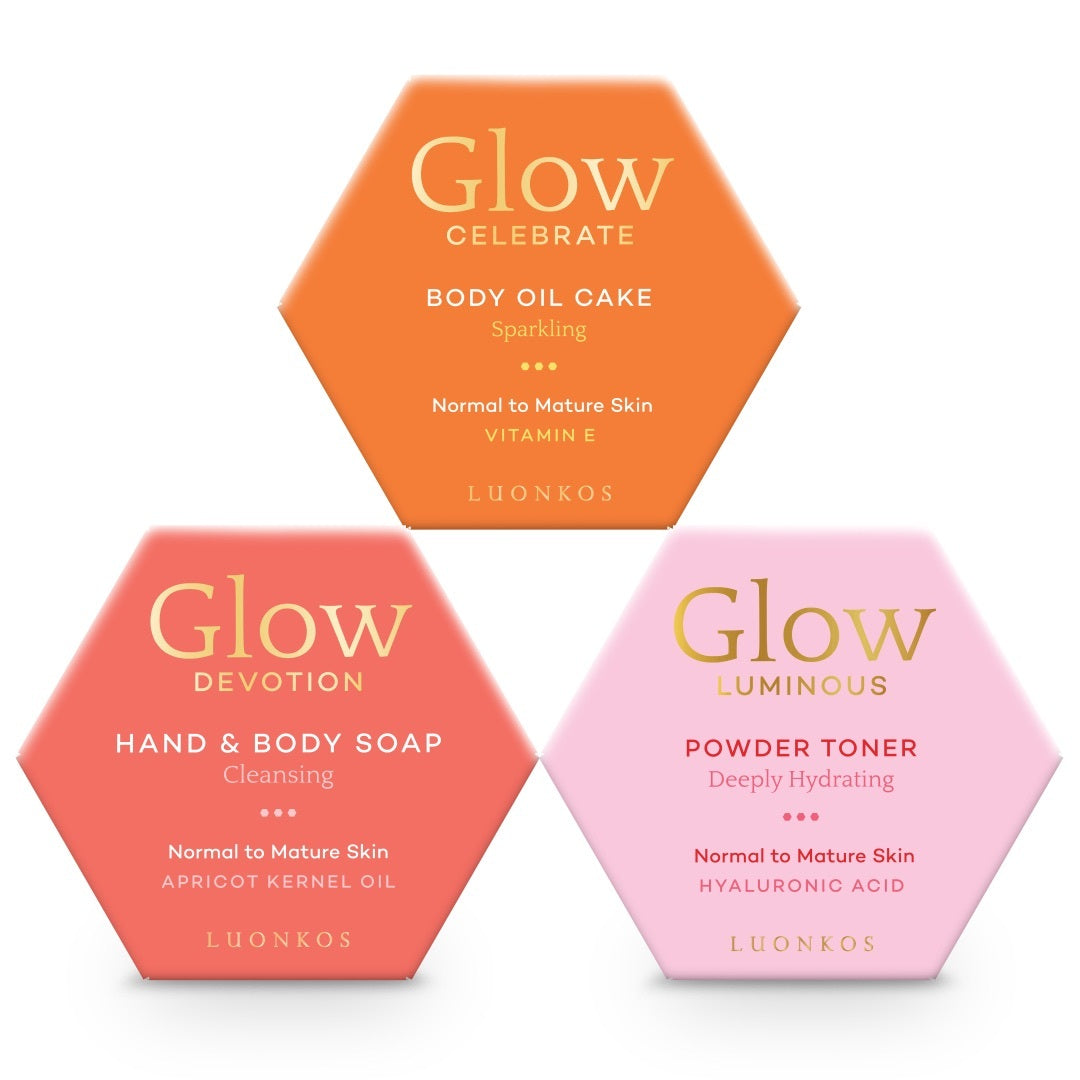 Luonkos Born To Glow ihonhoitosetti