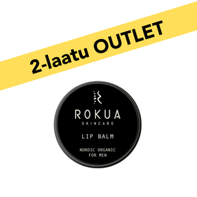 Rokua huulibalsami 10ml natural moisturizing lip balm for men with peppermint and blood orange scent