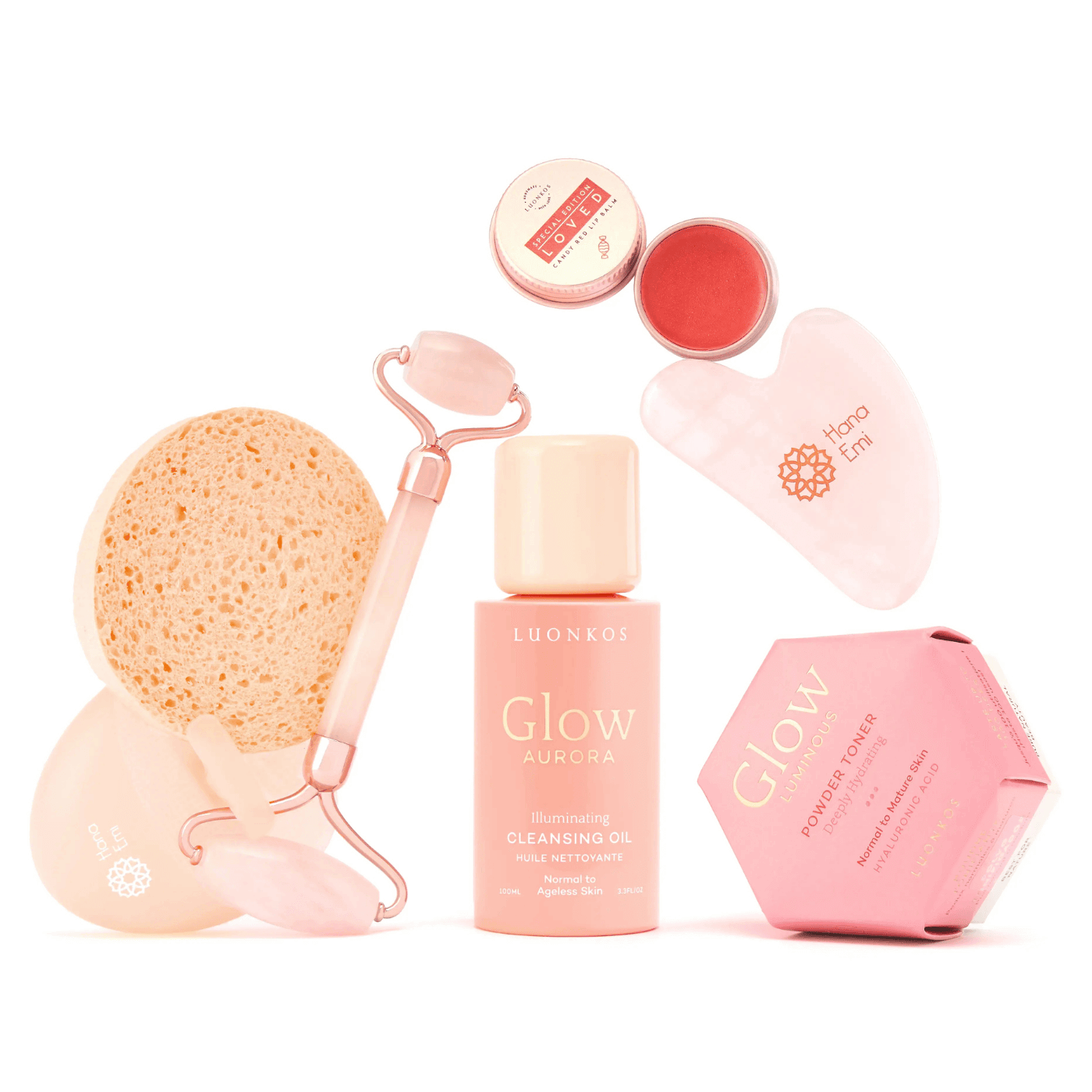 Glow – lahjasetti kasvoille, hehkua ja heleyttä aikuiselle iholle