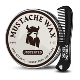 Striking Viking -hajusteeton viiksivaha ja kampa - setti