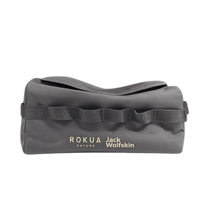 Rokua x Jack Wolfskin hygienialaukku miehelle – tyylikäs harmaa säilytyspussi
