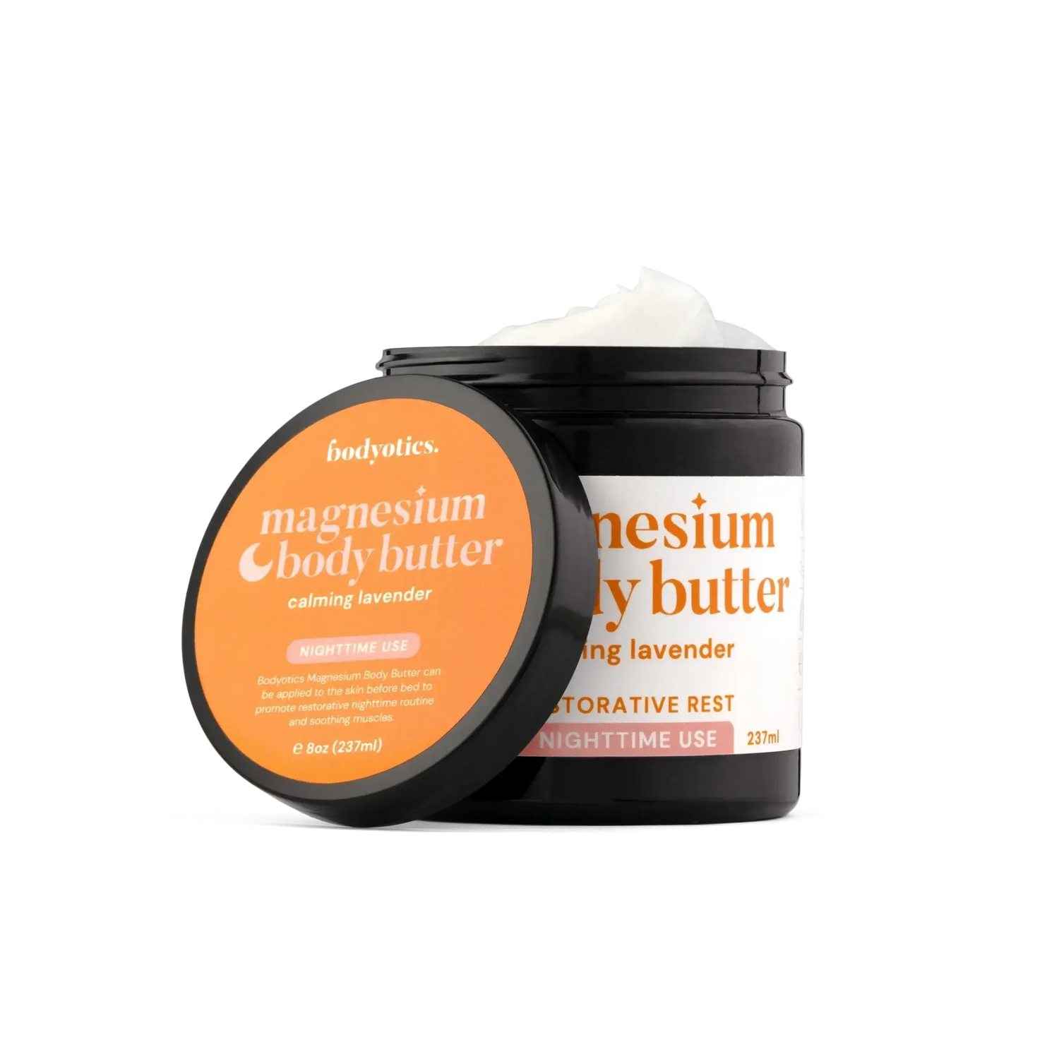 Bodyotics Nighttime Magnesium Butter - rauhoittava ja virkistävä iltavoide laventeli- ja mintuntuoksulla.