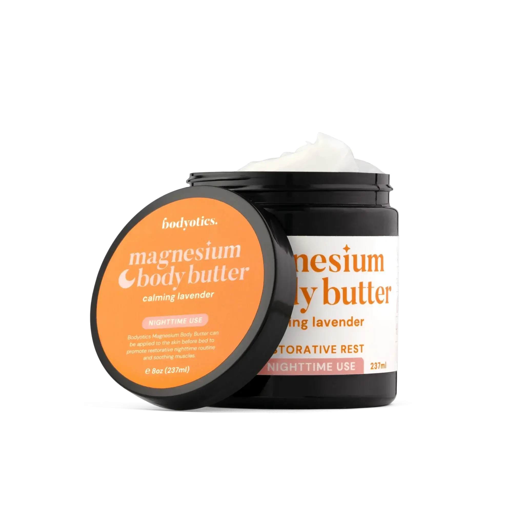 Bodyotics Nighttime Magnesium Butter - rauhoittava ja virkistävä iltavoide laventeli- ja mintuntuoksulla.