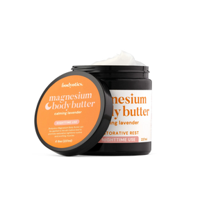 Bodyotics Nighttime Magnesium Butter - rauhoittava ja virkistävä iltavoide laventeli- ja mintuntuoksulla.