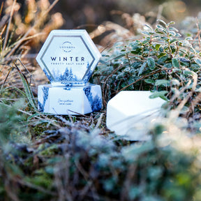 Winter frosty salt soap